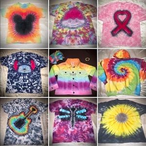 Fundraiser tie dye shirts adults and kids sizes